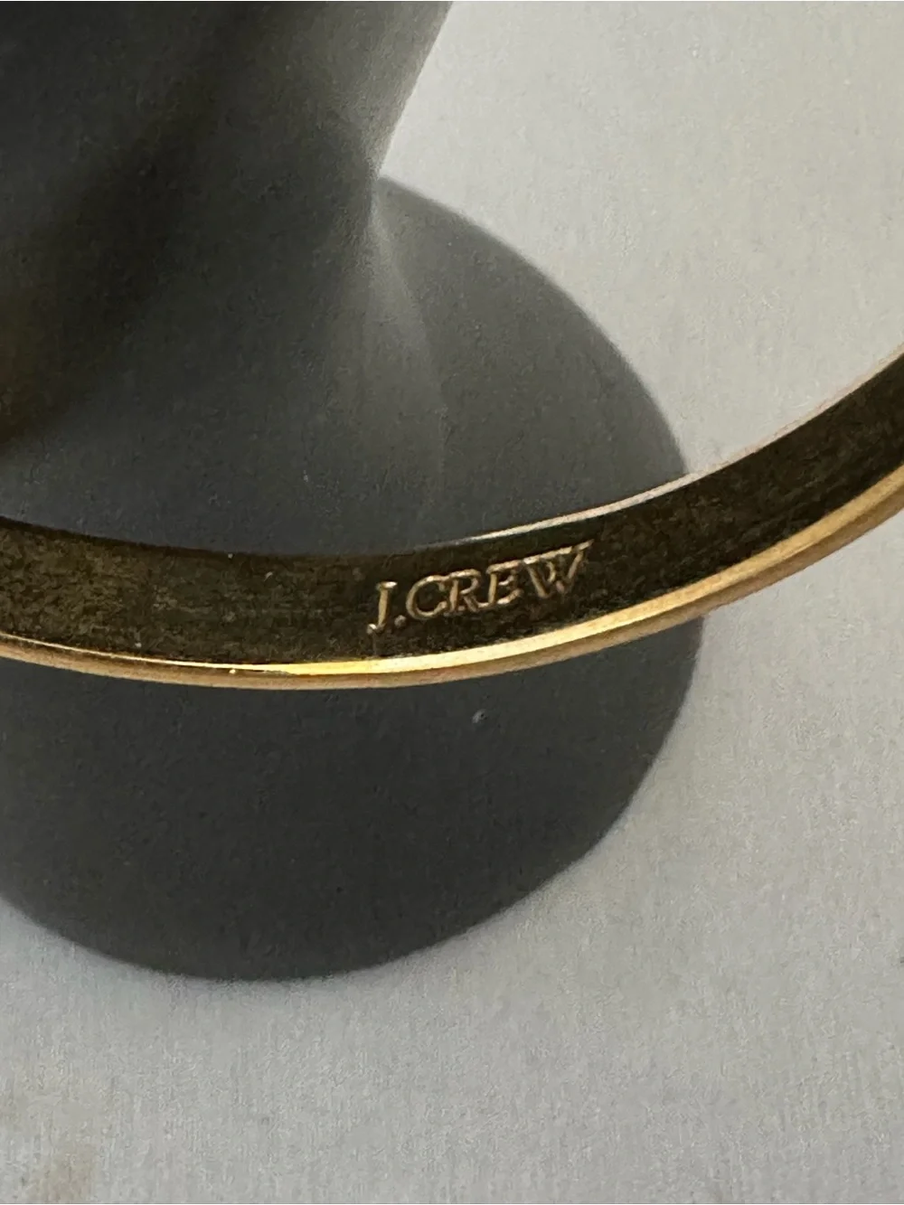 J. Crew Yellow Enamel Bangle with Gold Trim